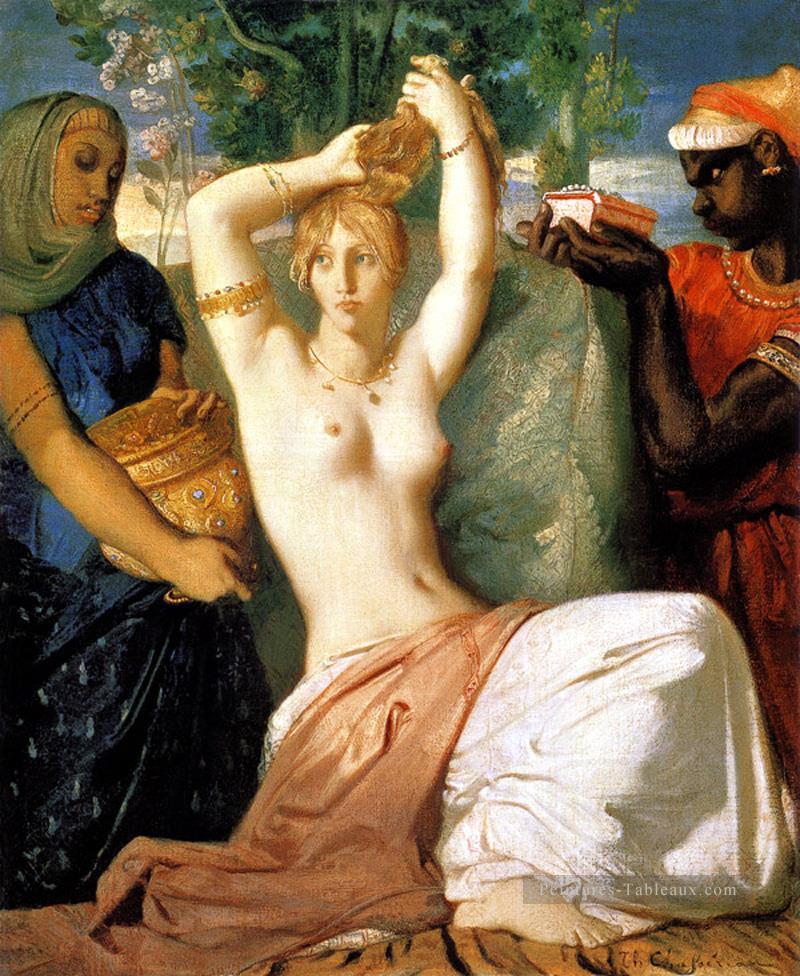 Esther se prépare à être présentée au roi Assuérus ou à la toilette d’Esther Théodore Chassériau Peintures à l'huile